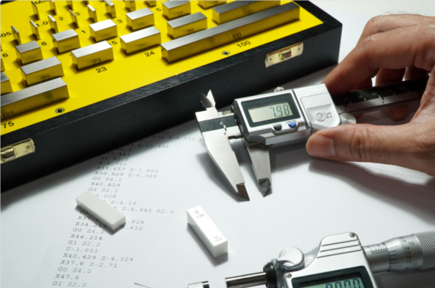 Precision inspection with calipers